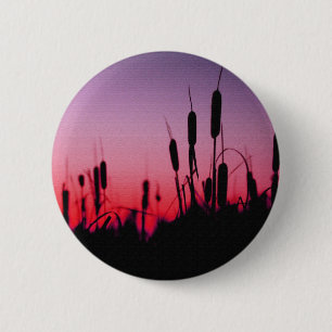 Cattails in the Sunset 2 Inch Round Button