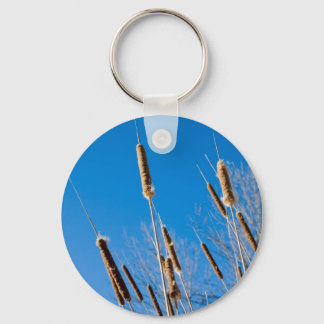 cattails of winter keychain