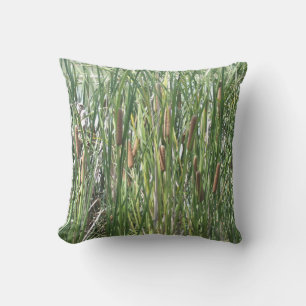 Cattails Throw Pillow