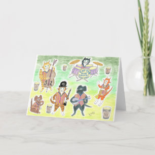 Catter Bilk's Jazz Band, clarinet, double bass Card