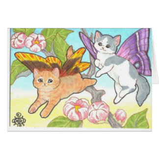 Catterflies Playing Sky Tag  Near Spring Flowers