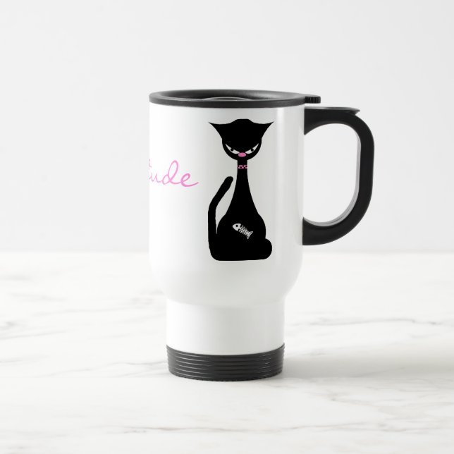 Cattitude Cat lovers Travel Mug (Right)