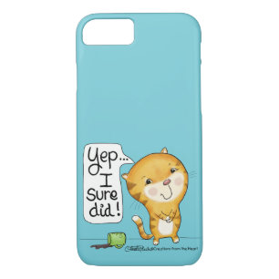 Cattitude- Cat Spills Coffee Case-Mate iPhone Case
