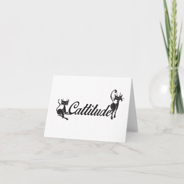 Cattitude Note Card - Blank Inside (Front)