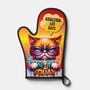Cattitude oven mitt