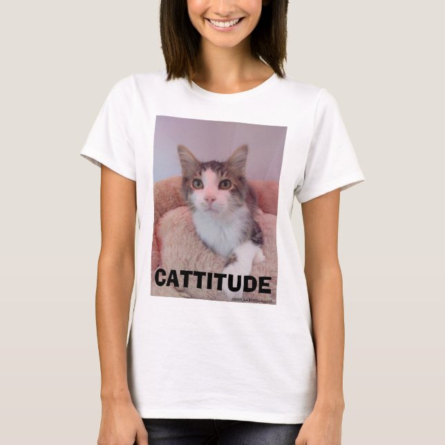 CATTITUDE Ragdoll Cat T Shirt (Front)