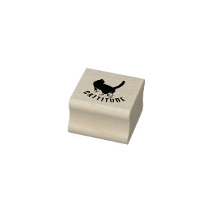 Cattitude Rubber Stamp
