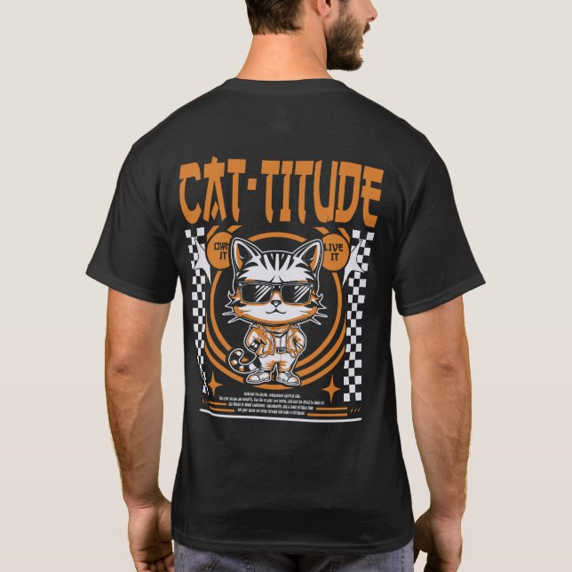Cattitude: Ultimate Cat Parent Charm T-Shirt (Back)