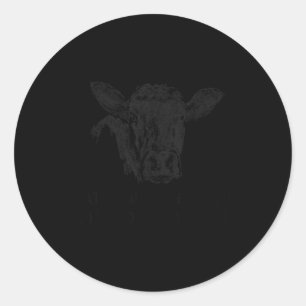 Cattle Are Vegetarian So You Don't Have To Be Classic Round Sticker