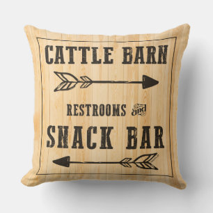 CATTLE BARN & SNACK BAR THROW PILLOW