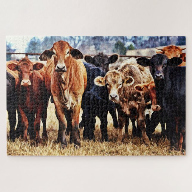 Cattle Color Variety Puzzle géant (Horizontal)