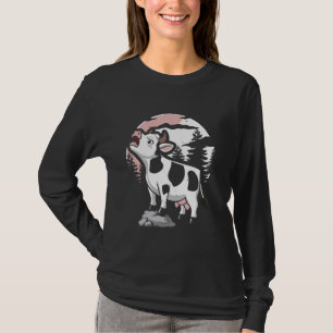 Cattle Cow Livestock - Farming Farmer Moon Howling T-Shirt