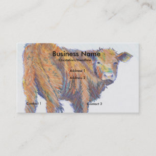 Cattle Cow Pencil Drawing Farmer Business Cards