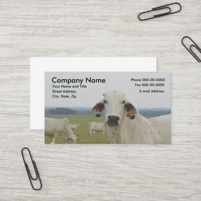 Cattle Dairy Farmer Business Card (Front/Back In Situ)