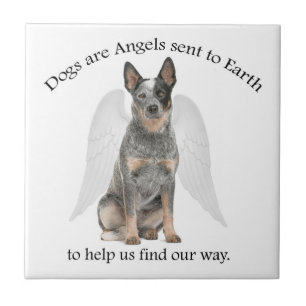 Cattle Dog Angel Tile Coaster