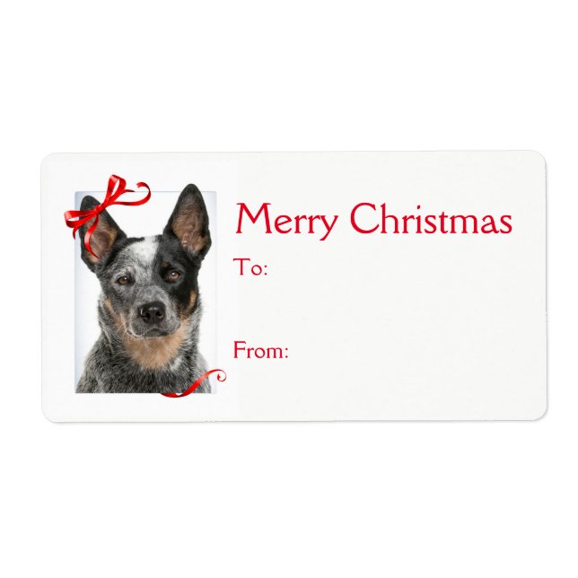 Cattle Dog Christmas Gift Stickers (Front)