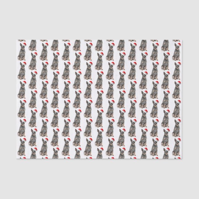 Cattle Dog Christmas Tissue Paper (Front)