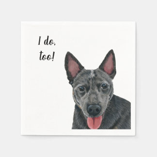 Cattle Dog Custom Cocktail Napkin