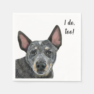 Cattle Dog Custom Cocktail Napkin
