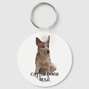 Cattle Dogs Rule Keychain
