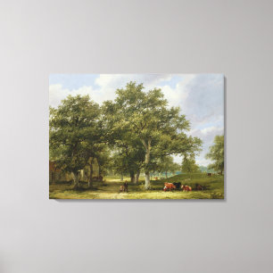 Cattle Grazing Canvas Print
