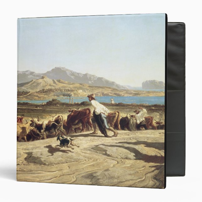 Cattle herding near Marseilles, 1853 (oil on canva Binder (Front/Inside)