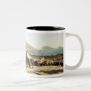 Cattle herding near Marseilles, 1853 (oil on canva Two-Tone Coffee Mug