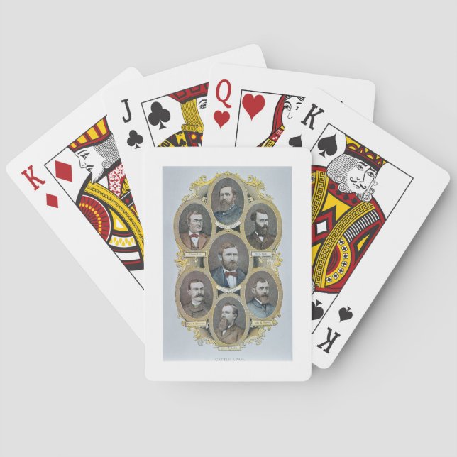 Cattle Kings of the American West, c.1880 (engravi Playing Cards (Back)