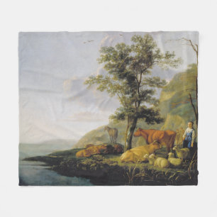 Cattle near a River  Aelbert Cuyp   Fleece Blanket