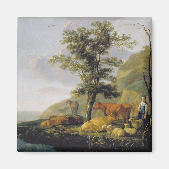 Cattle near a River  Aelbert Cuyp   Magnet (Front)