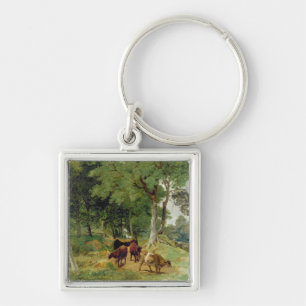 Cattle on a Devonshire Lane Keychain