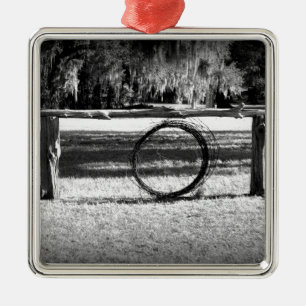 Cattle Ranch Metal Ornament