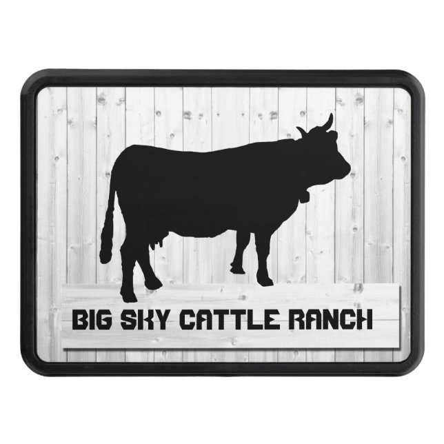 Cattle Ranch Weathered Wood Trailer Hitch Cover (Front)