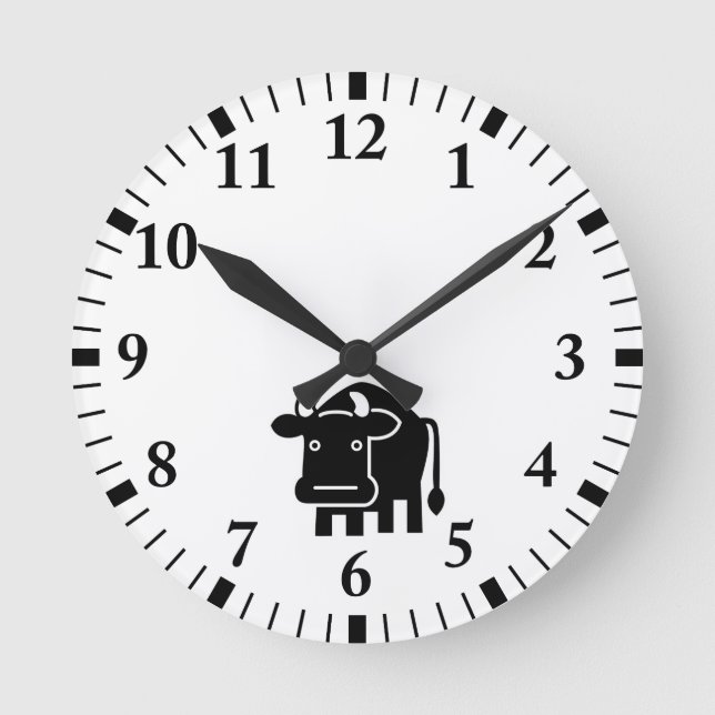 Cattle Round Clock (Front)