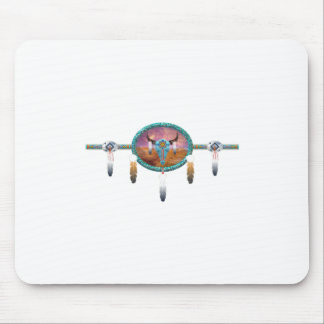 cattle skull mouse pad