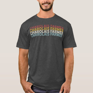 Cattle  Vintage Cow Charolais Farmer  T-Shirt