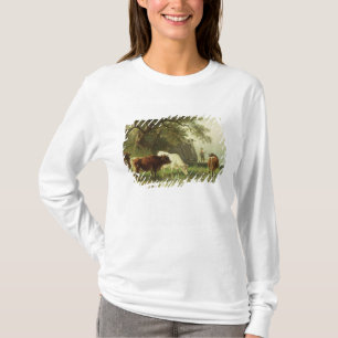 Cattle Watering in a River Landscape T-Shirt