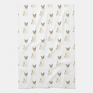 Cattledog Heeler (Red White) Kitchen Towel