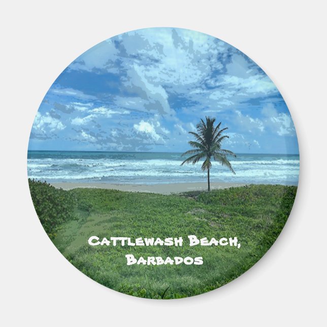 Cattlewash Beach, Barbados Magnet (Front)