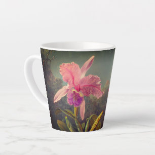 Cattleya Orchid and Three Hummingbirds Heade Latte Mug