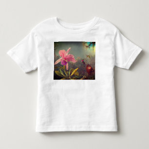 Cattleya Orchid and Three Hummingbirds Heade Toddler T-shirt