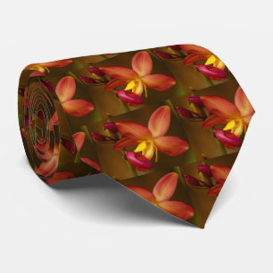 Cattleya Orchid Men's Tie