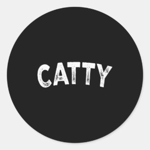 Catty classic round sticker