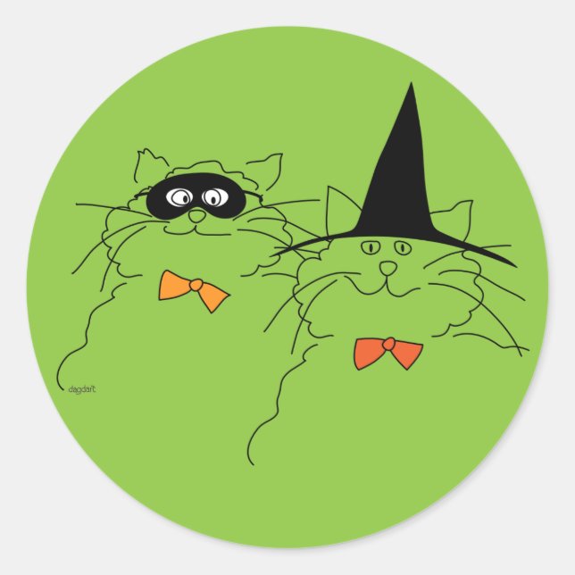 Catty Halloween Sticker (Front)