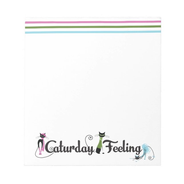 Caturday Feeling Notepad (Front)