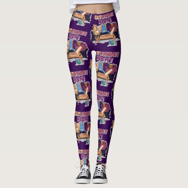 Caturday Night Leggings (Front)