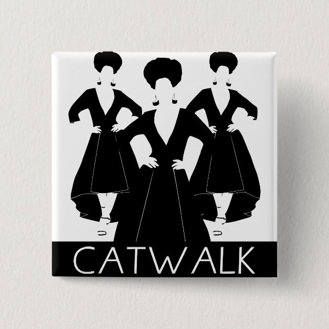 Catwalk 2 Inch Square Button (Front)