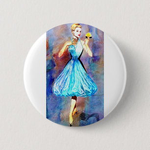 CATWALK CIRCA 1950 2 INCH ROUND BUTTON