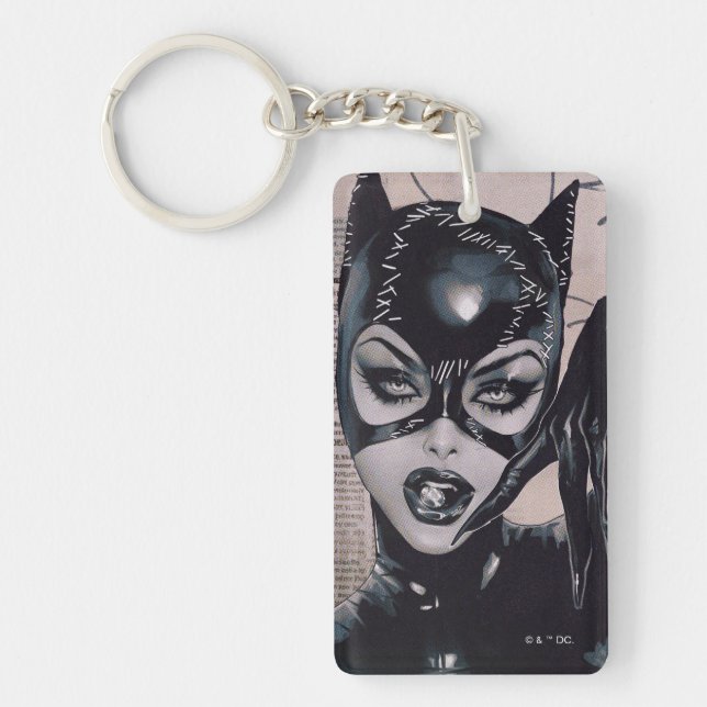 Catwoman #50 Sozomaika Cover Illustration Keychain (Front)
