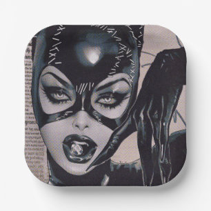 Catwoman #50 Sozomaika Cover Illustration Paper Plate